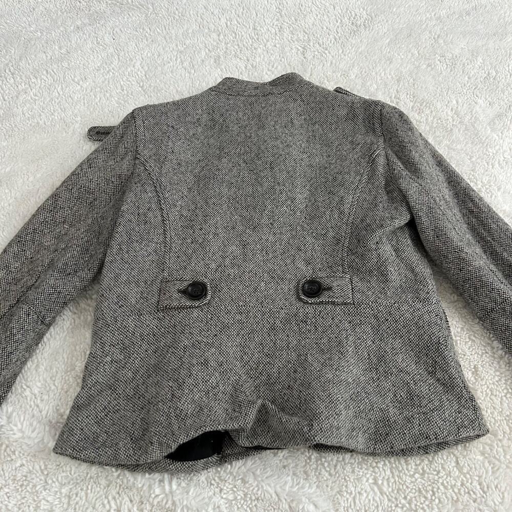 Gap Womens Twill Set Black and White Wool Blend Sz 6 Skirt Sz L Jacket Old Money - Picture 2 of 10